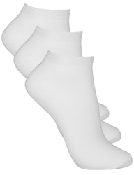 3-pack vita ankelsockar