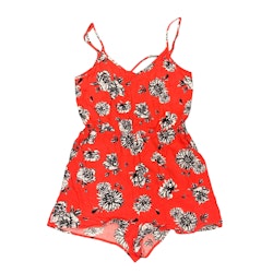 Röd playsuit stl 38