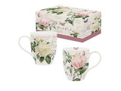 2-pack muggar med rosor