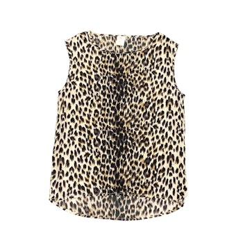 Leopardmönstrad topp stl 36