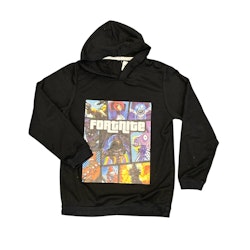 Svart hoodie stl 140