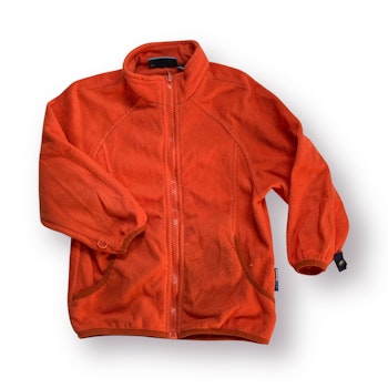 Orange fleecejacka stl 110/116