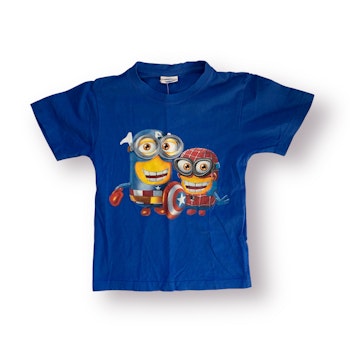 Blå t-shirt Minioner stl 110