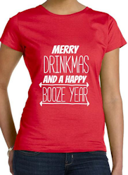 Merry Drinkmas T-Shirt Dam