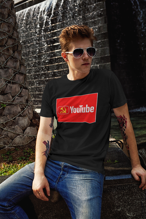 Tshirt med tryck Youtube. Tshirt anti youtube. Big Tech, Tshirt Print Men