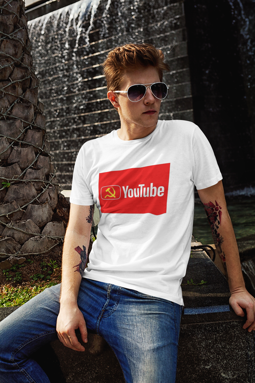 Tshirt med tryck Youtube. Tshirt anti youtube. Big Tech, Tshirt Print. Youtube is dictators