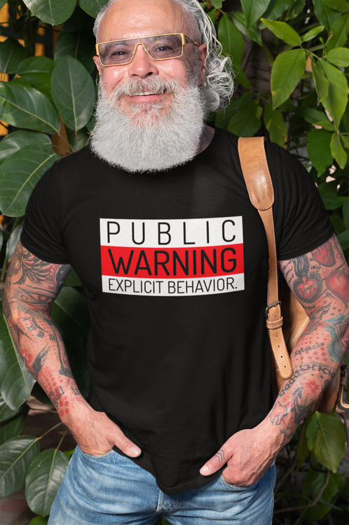 Warning Explicit T-Shirt Men