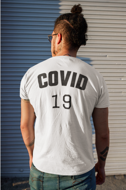 Covid-19 Tshirt. Soprtströja Covd 19