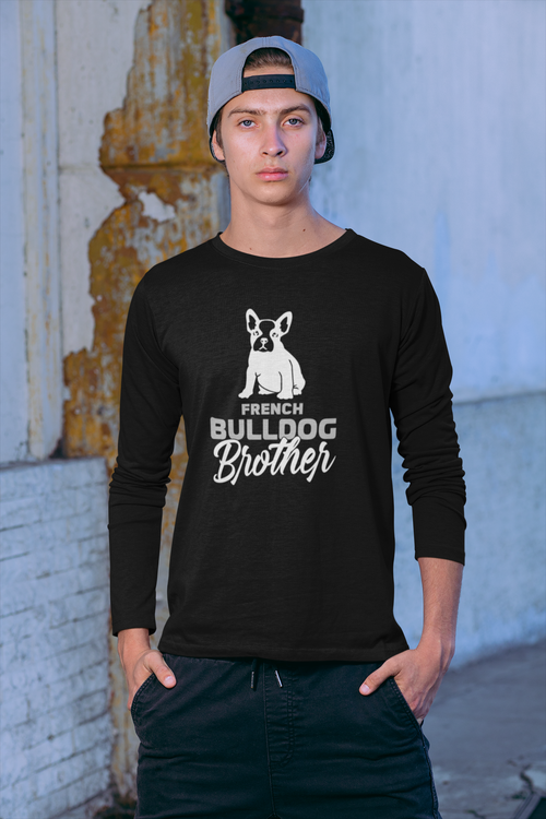 Fransk Bulldog Long Sleeve, French Bulldog Long Sleeve Men