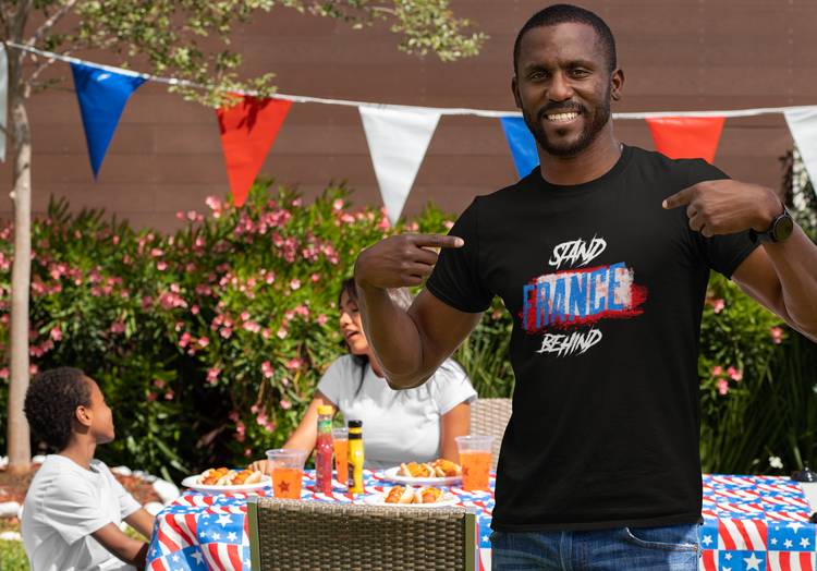 Stand Behind France  T-Shirt Herr