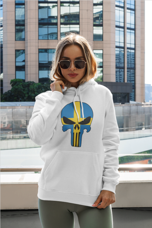 Swedish Skull Hoodie Dam