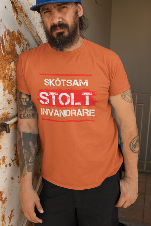 Skötsam-Stolt-Invandrare T-Shirt Herr