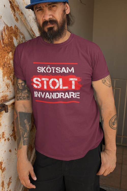 Skötsam-Stolt-Invandrare T-Shirt Herr