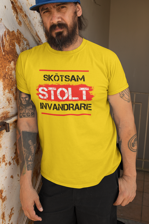 Skötsam-Stolt-Invandrare T-Shirt Herr