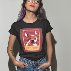 Retro Frenchie T-Shirt Dam