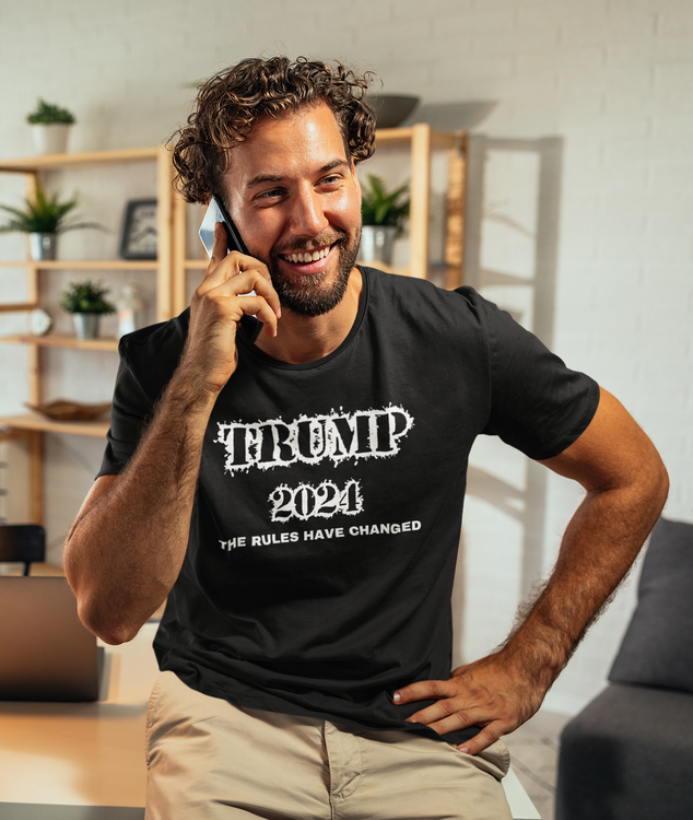 USA Valet 3042, T-Shirt Trump 2024 The Rules Have Changed, T-Shirt Herr med unika motiv