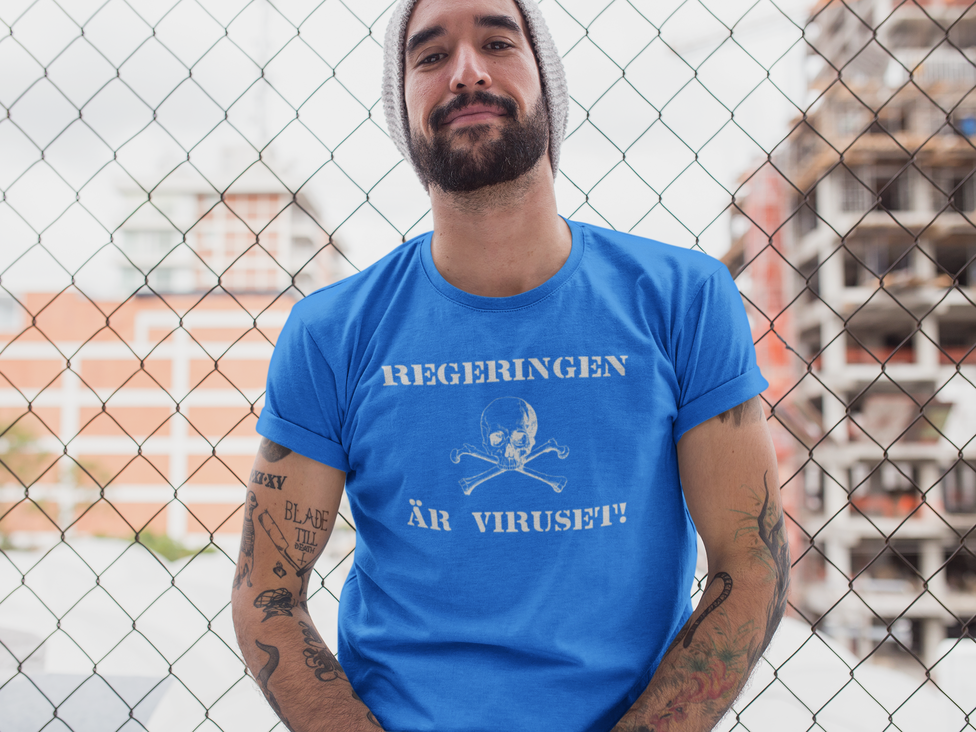 Regeringen Är Viruset! T-Shirt Herr