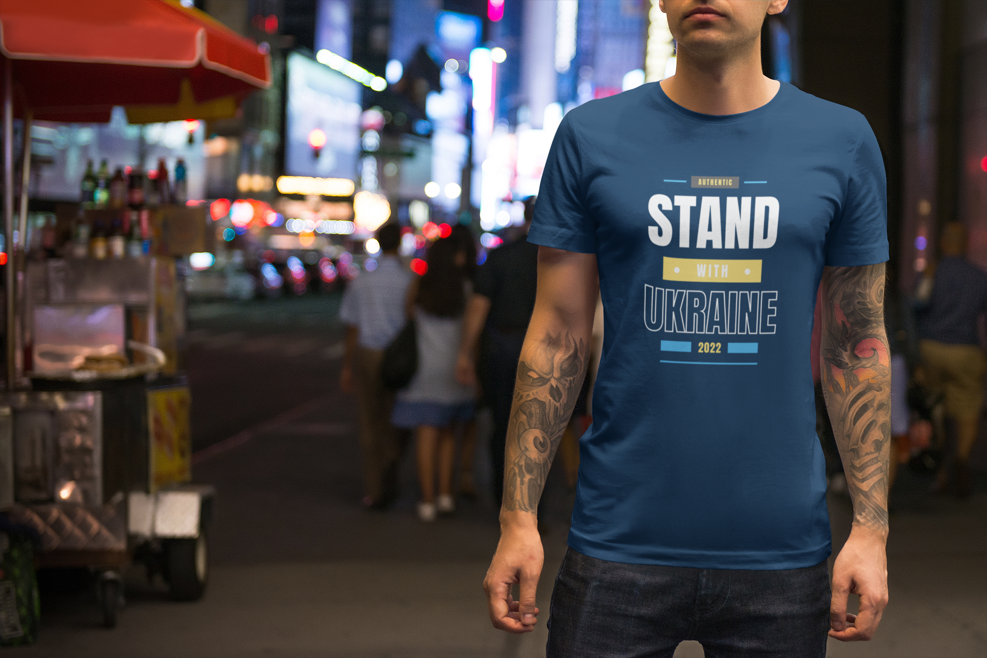 Ukraina under attack, Zelenskyy President of Ukraine, Show solidarity with Ukraine. T-Shirt Stand with Ukraine
