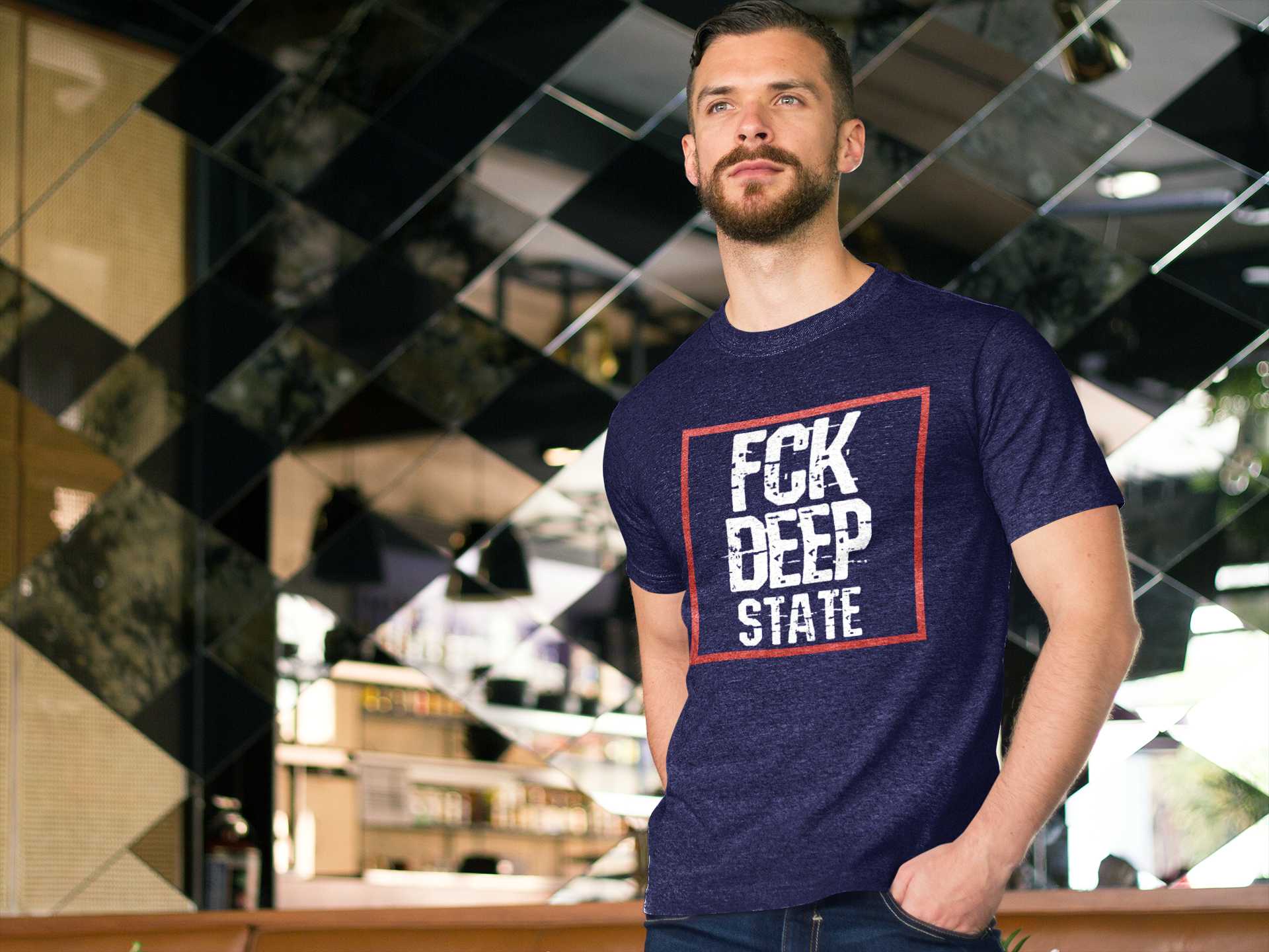 FCK Deep State T-Shirt Herr