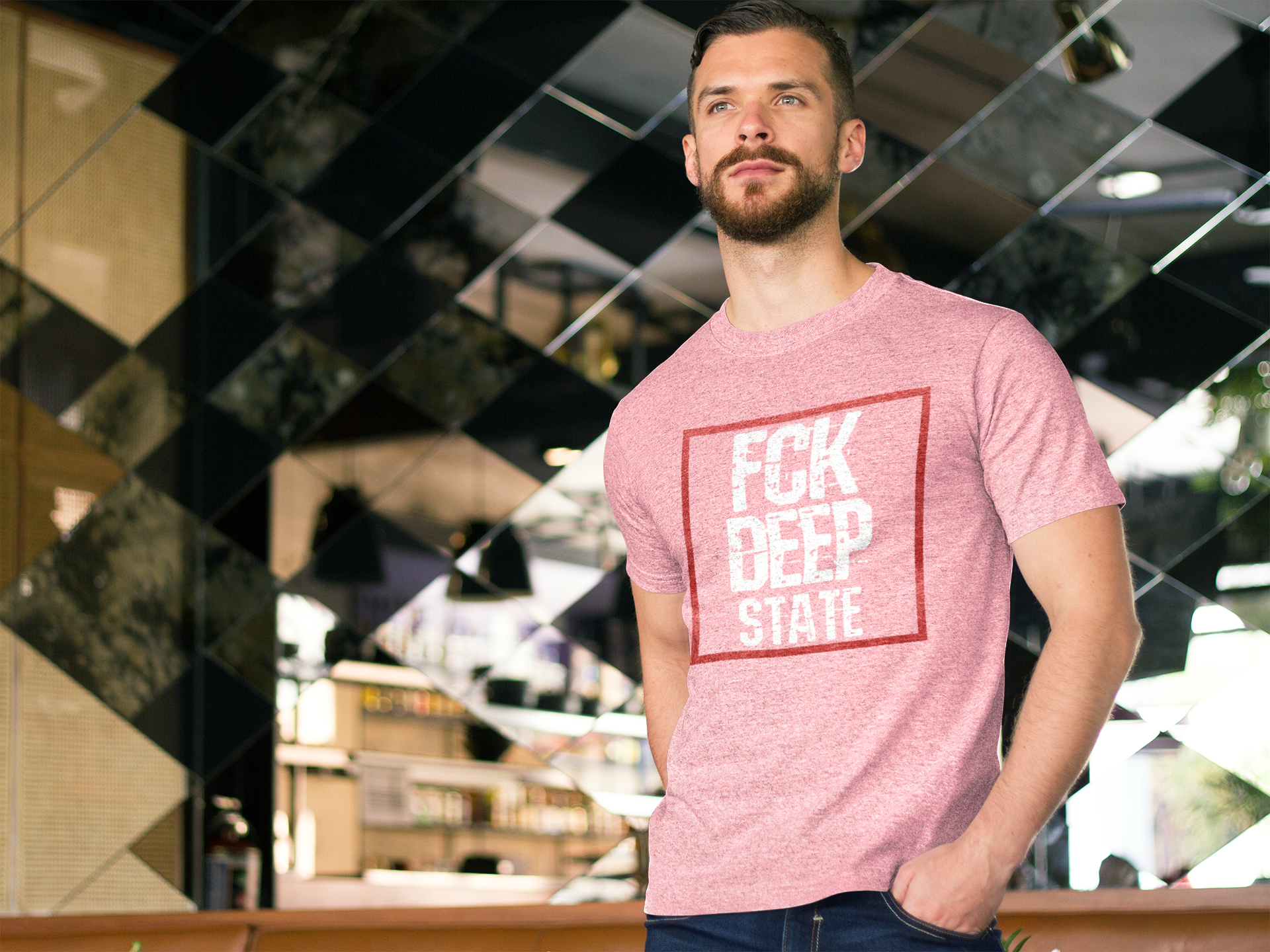 FCK Deep State T-Shirt Herr