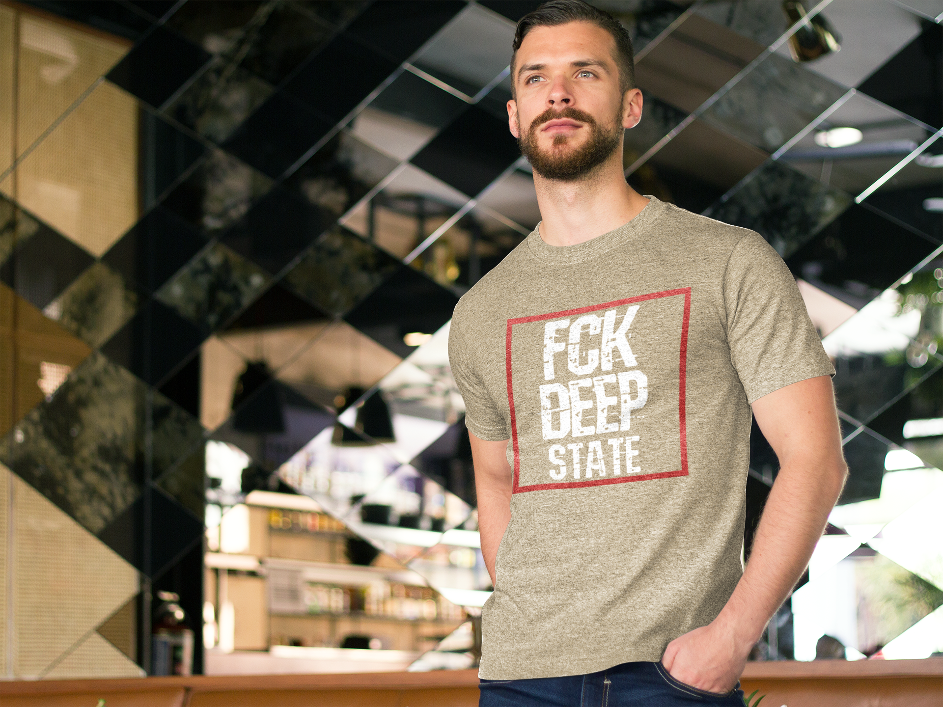 FCK Deep State T-Shirt Herr