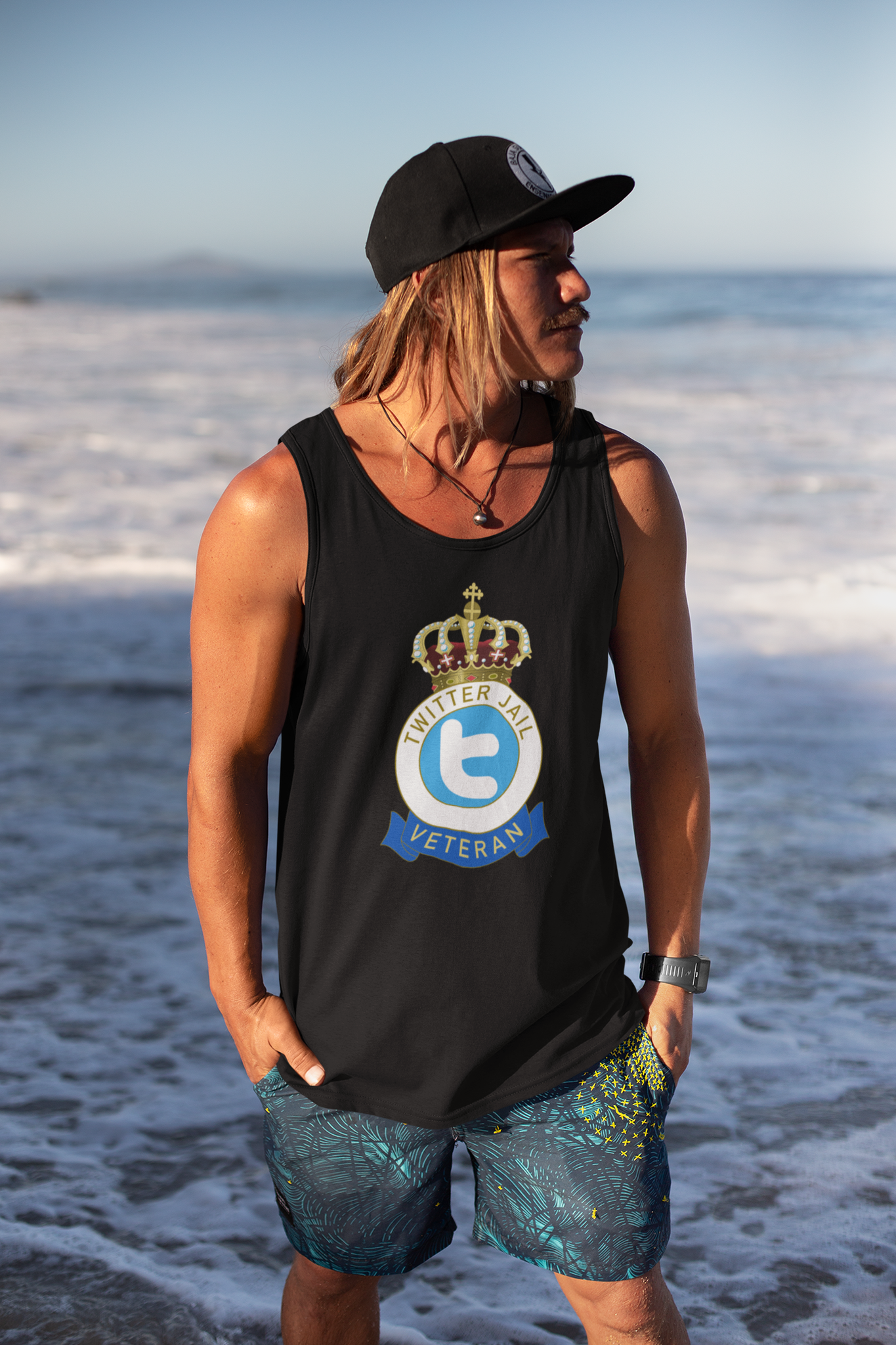 Twitter Jail Veteran Tank Top Mens