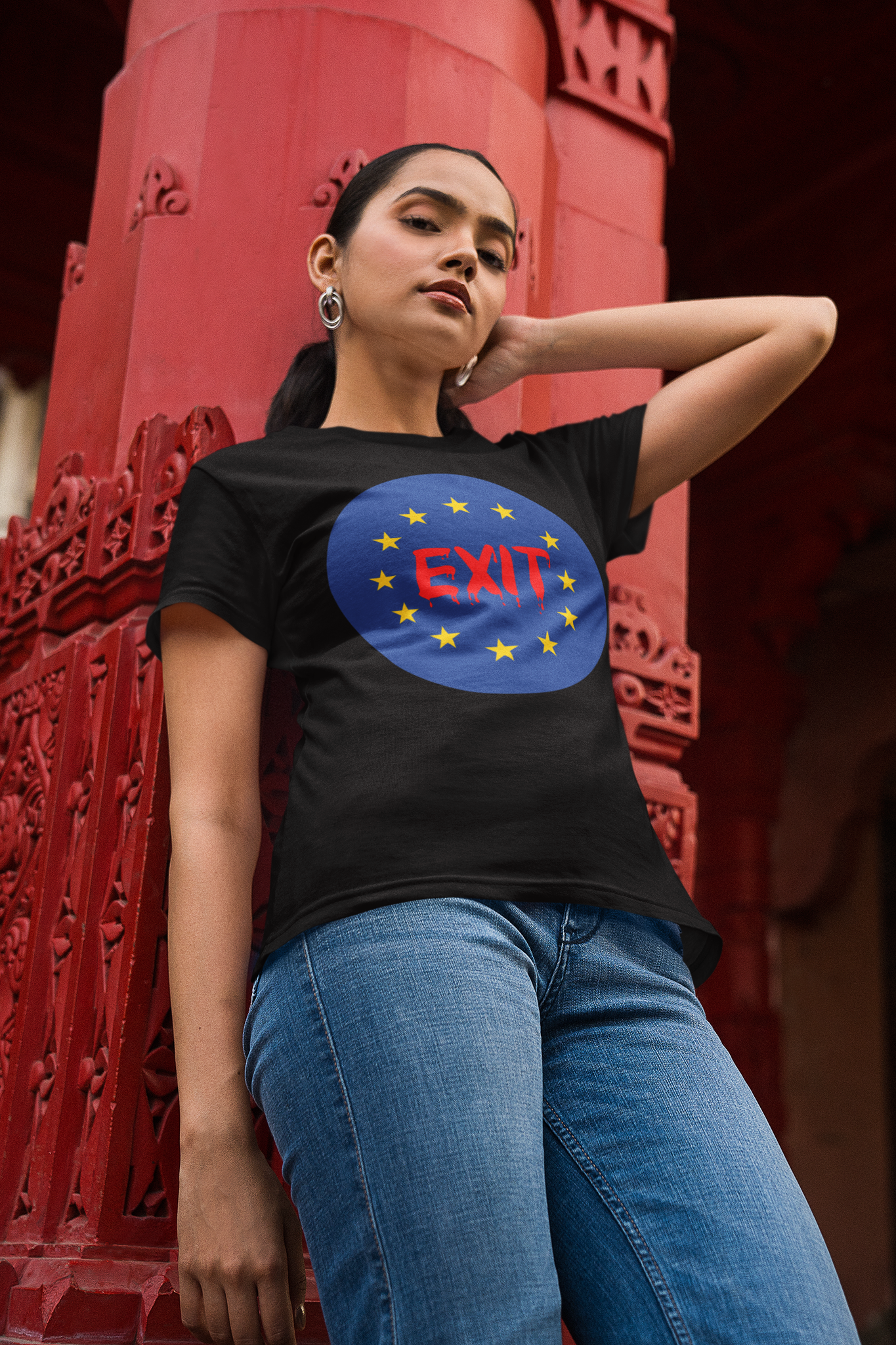 Exit Eu  T-Shirt  Dam