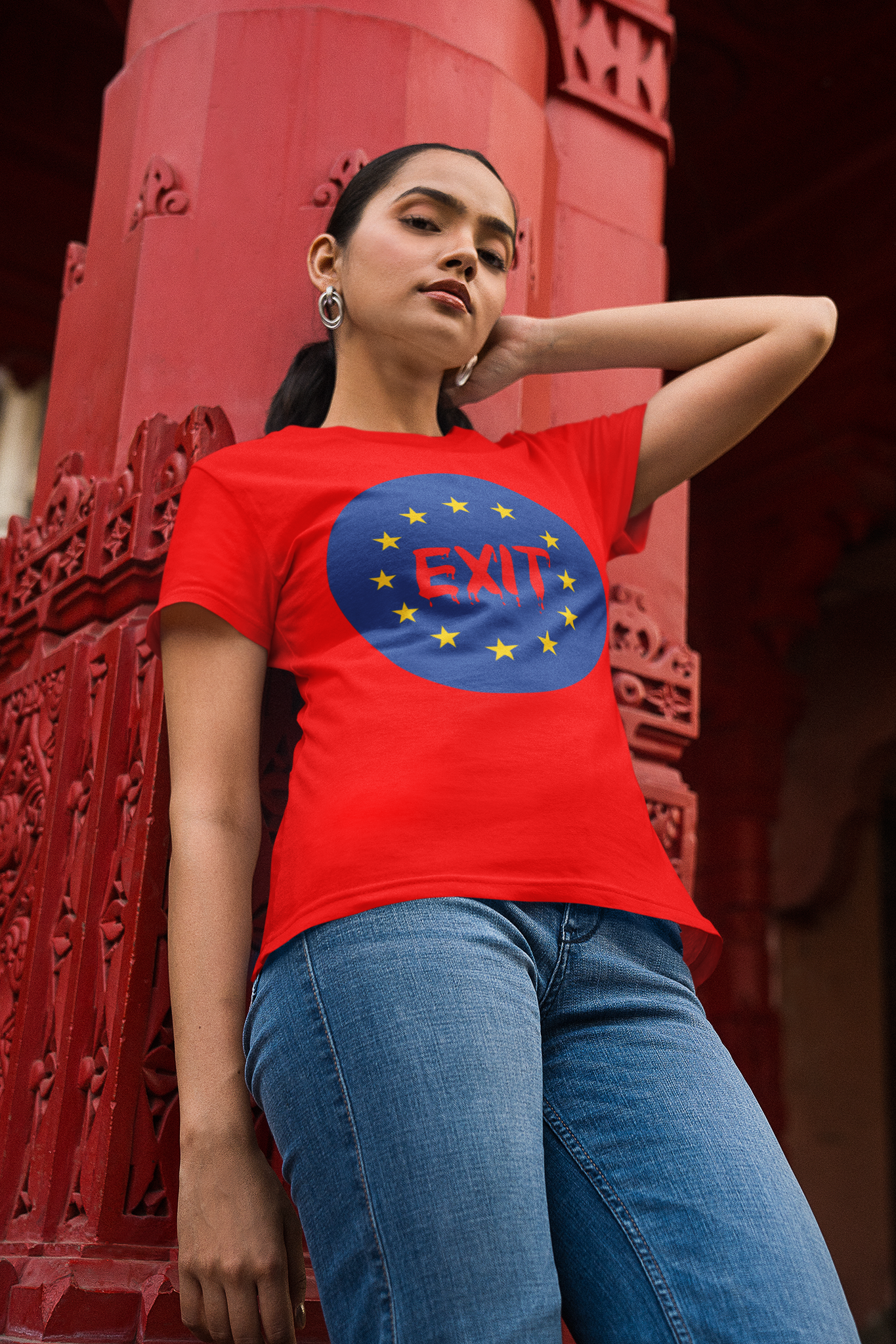 Exit Eu  T-Shirt  Dam