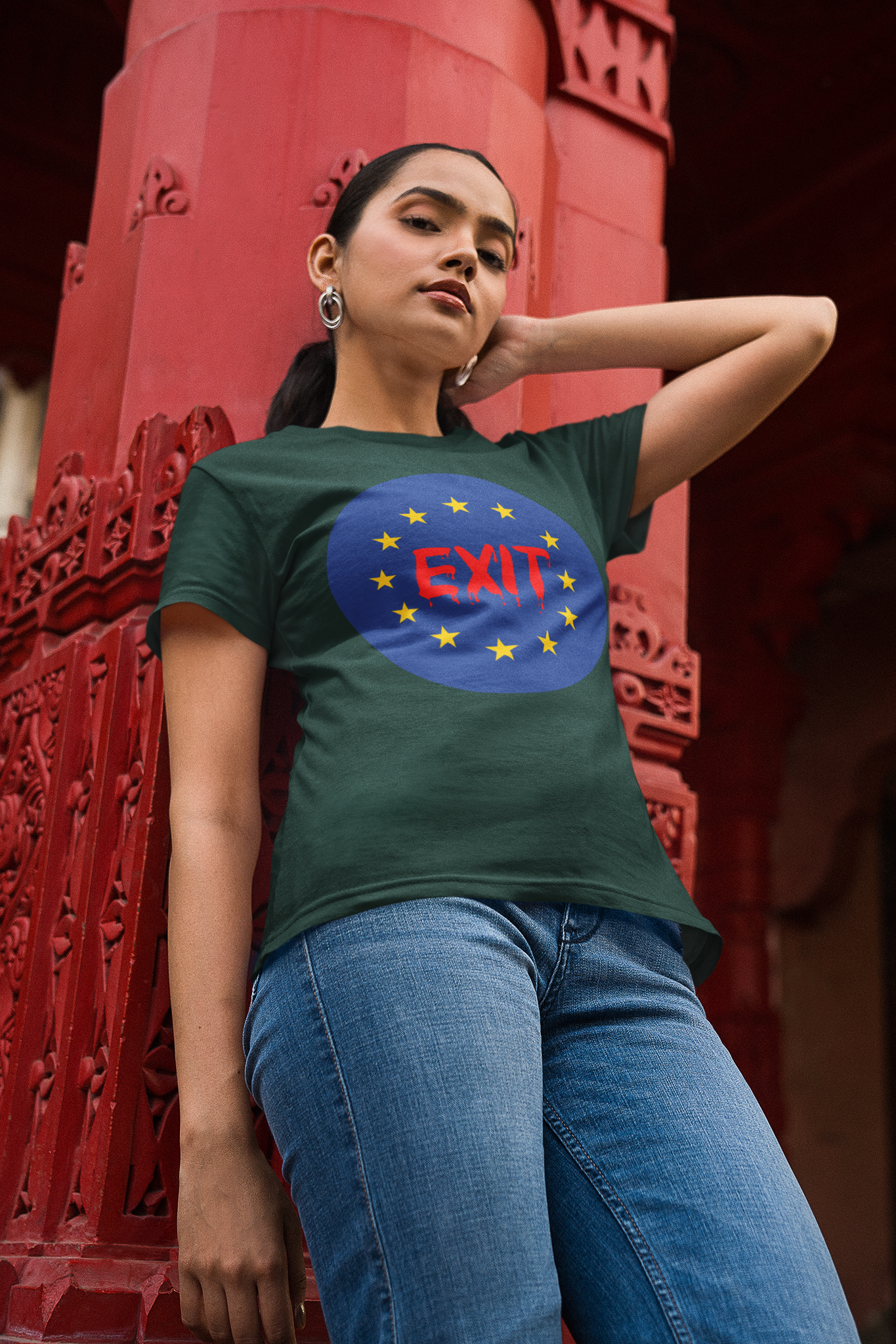 Exit Eu  T-Shirt  Dam