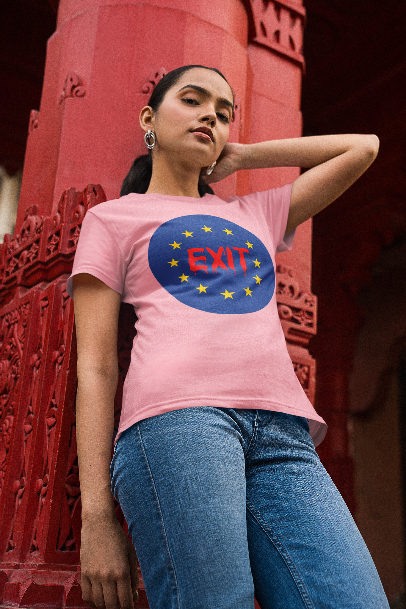 Exit Eu  T-Shirt  Dam