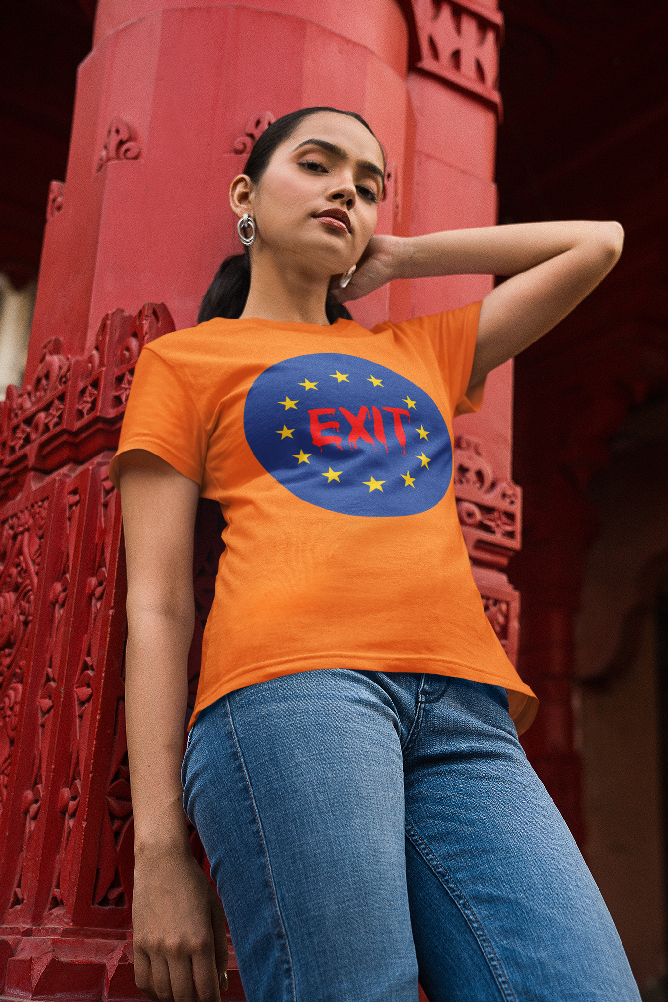 Exit Eu  T-Shirt  Dam