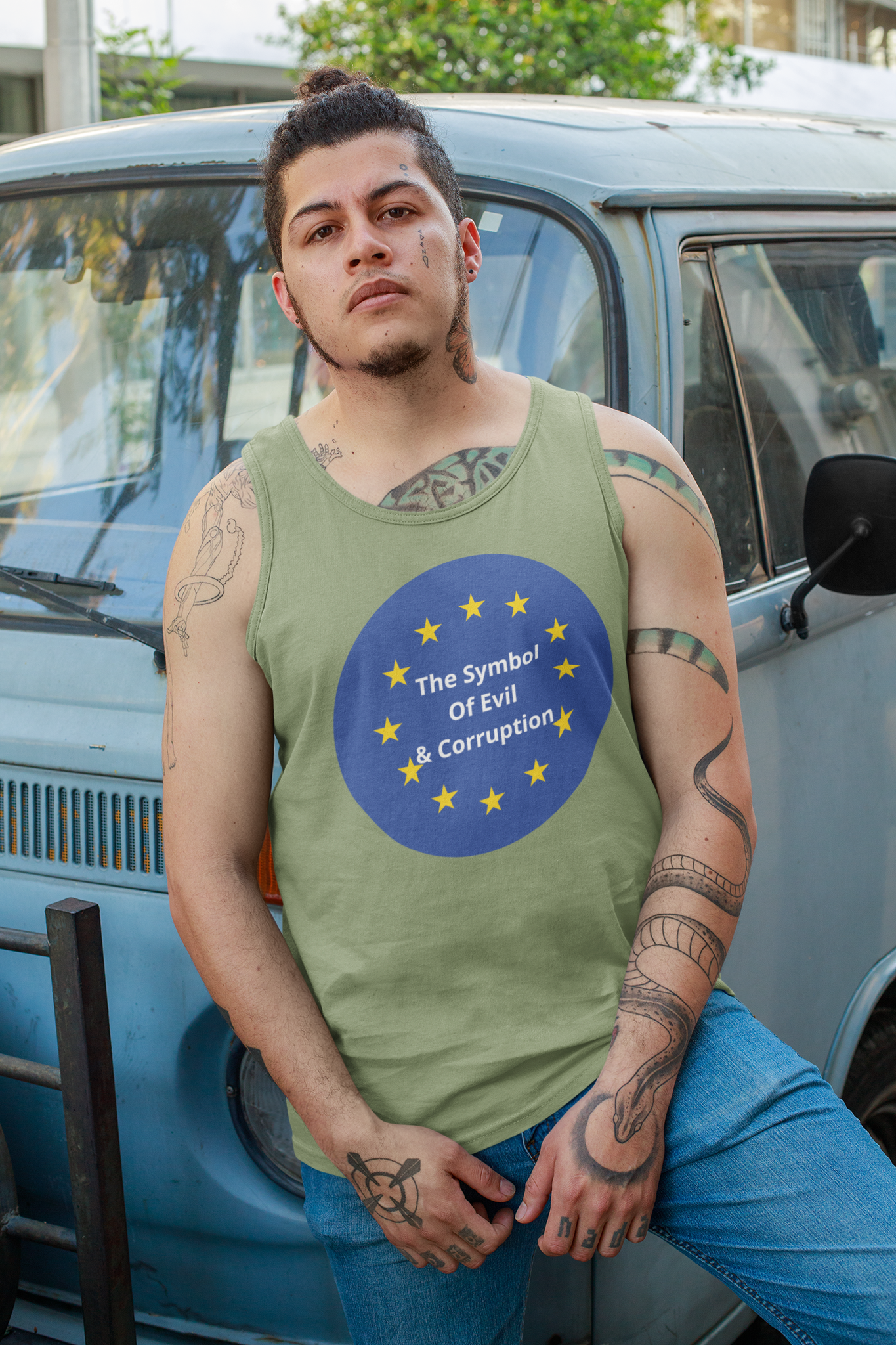 EU-Evil & Corruption Tank Top Herr