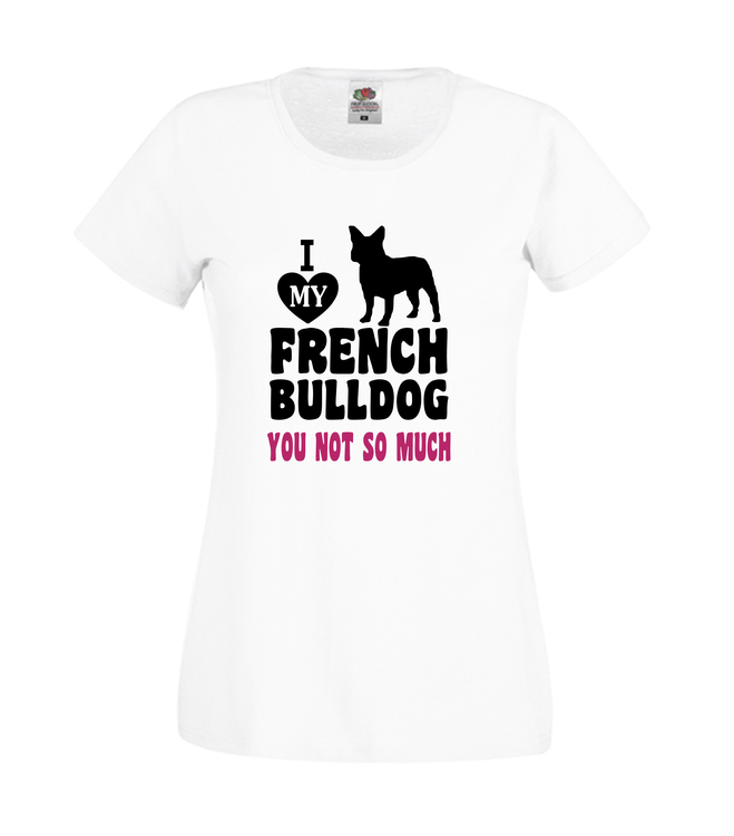 Fransk Bulldog Tshirt-French Bulldog Tshirt-Love my frenchie