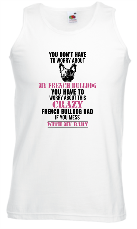 Fransk Bulldog No Worries Tank Top Herr