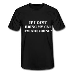 Tshirt Not Without My Cat-Svart Tshirt Herr