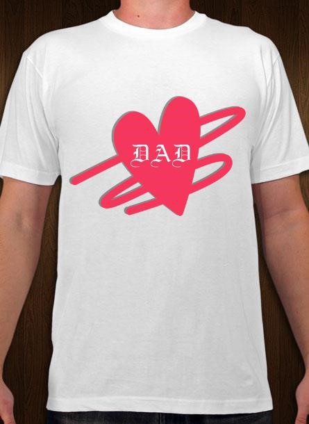 DAD Heart T-Shirt Herr