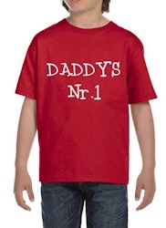 DADDY'S Nr1 T-Shirt Barn Svart/Vit/Röd