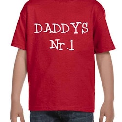 DADDY'S Nr1 T-Shirt Barn Svart/Vit/Röd