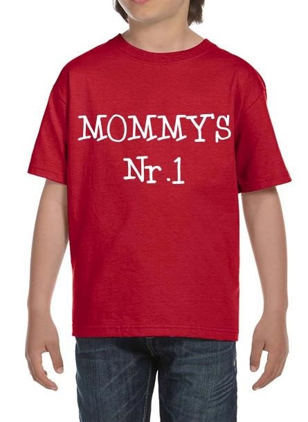 TShirt Mommy's Nr 1- Röd Tshirt Barn