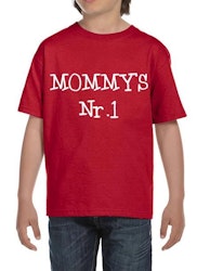 MOMMY'S Nr1 T-Shirt Barn Svart/Vit/Röd