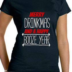 Merry Drinkmas T-shirt Dam