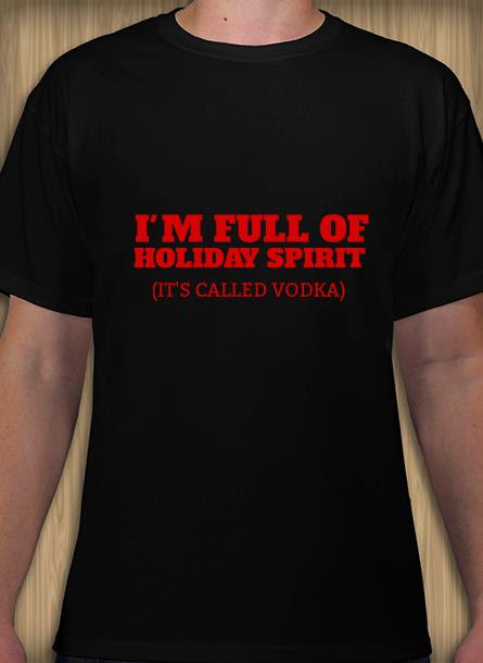 T-Shirt-Holiday Spirit-Svart-Tshirt Herr