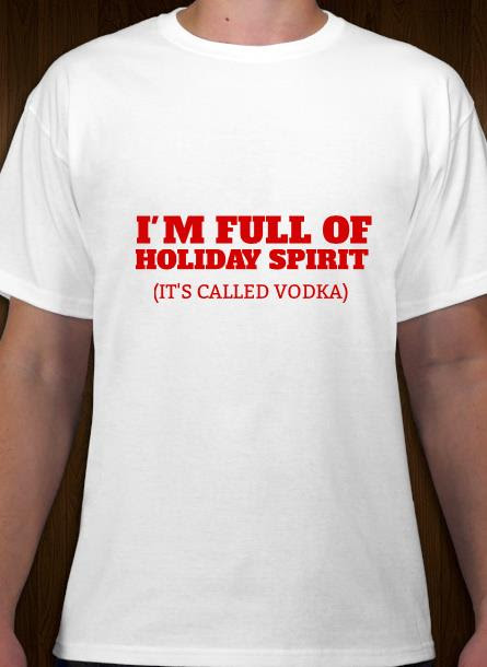 T-Shirt-Holiday Spirit-Vit-Tshirt Herr