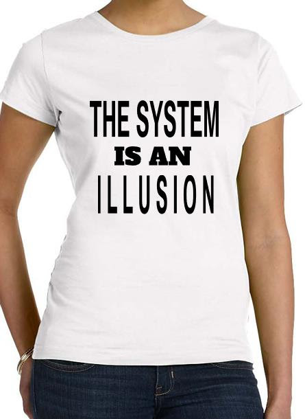 Illusion T-Shirt Dam Svart/Vit