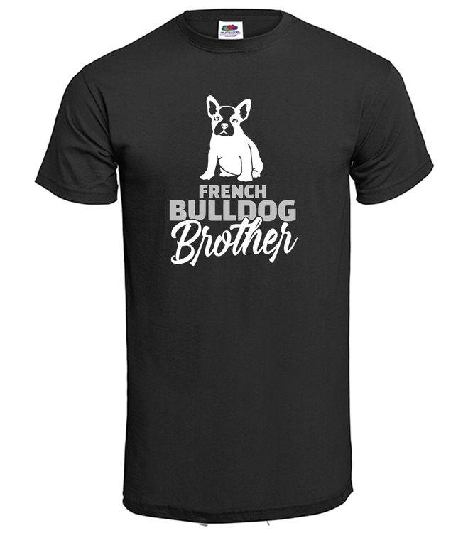 TShirt-Fransk Bulldog Brother-Svart-T-Shirt-Herr