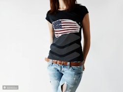 USA Flagga T-Shirt Dam