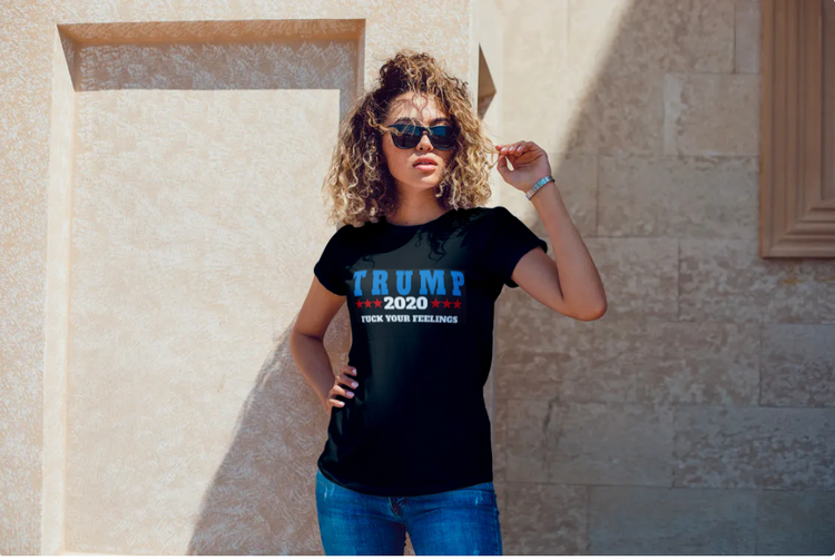 T-Shirt Trump 2020 Svart Tshirt Dam 1