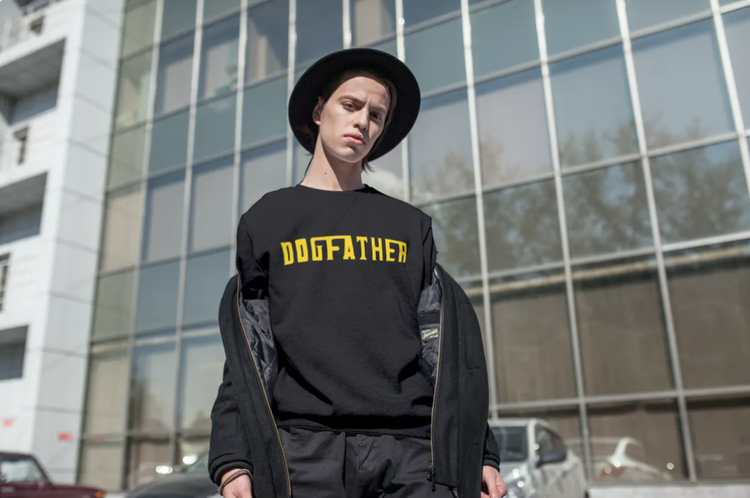 Sweatshirt-Dogfather-Svart-Unisex-Sweatshirt