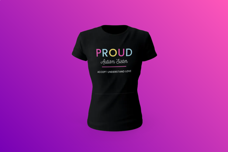 Proud Autism Sister T-Shirt Dam