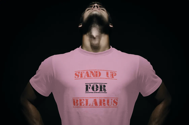 T-Shirt-Stand Up For Belarus-Rosa-Tshirt Male